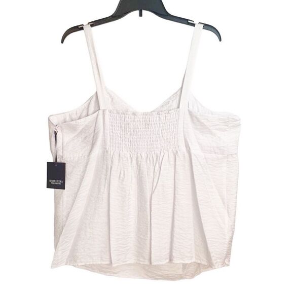 Simply Vera Vera Wang White Twist-Front Tank Blouse Size XXL New - Picture 3 of 6